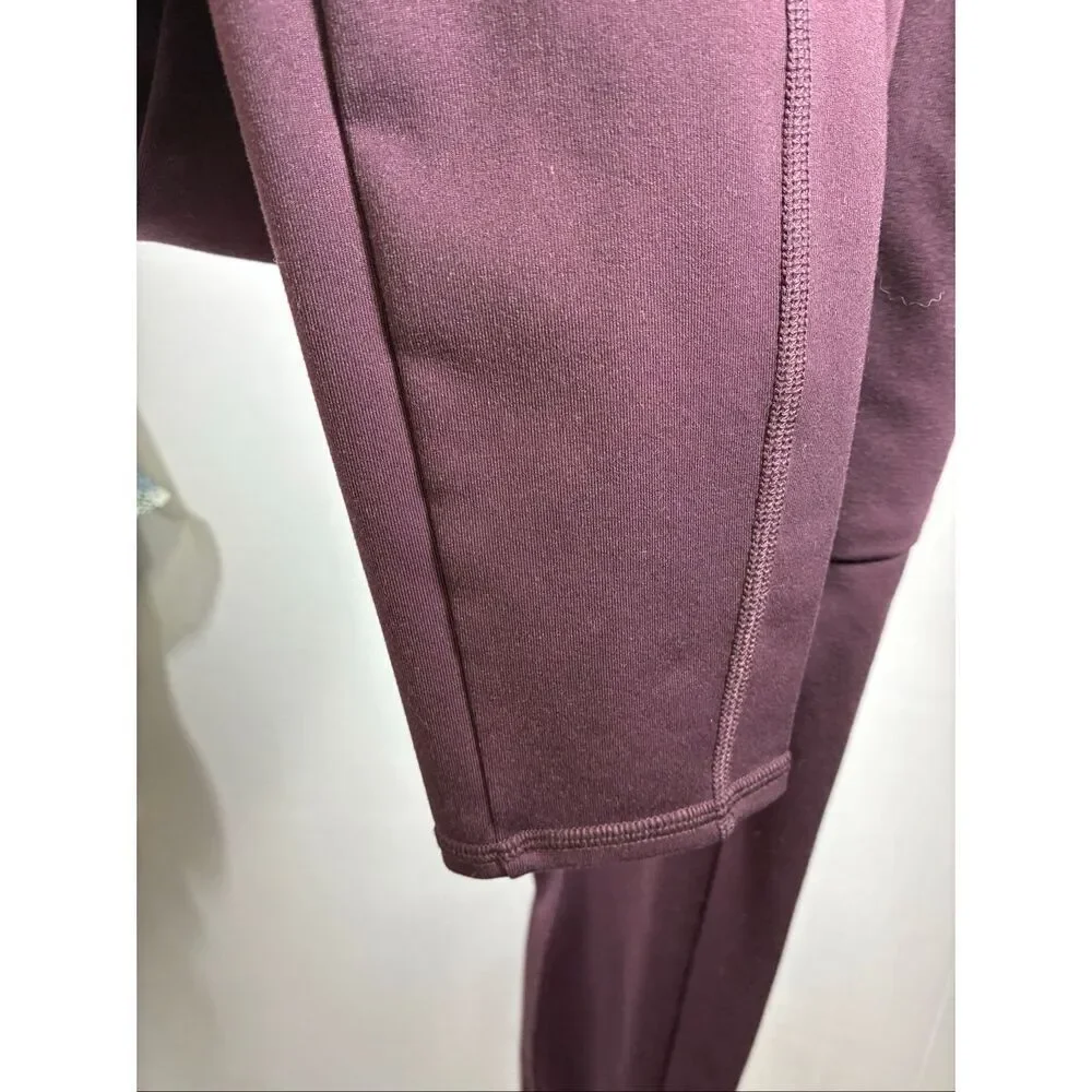 ALO Yoga Checkpoint Drawstring Leggings in Dark Mauve Size S